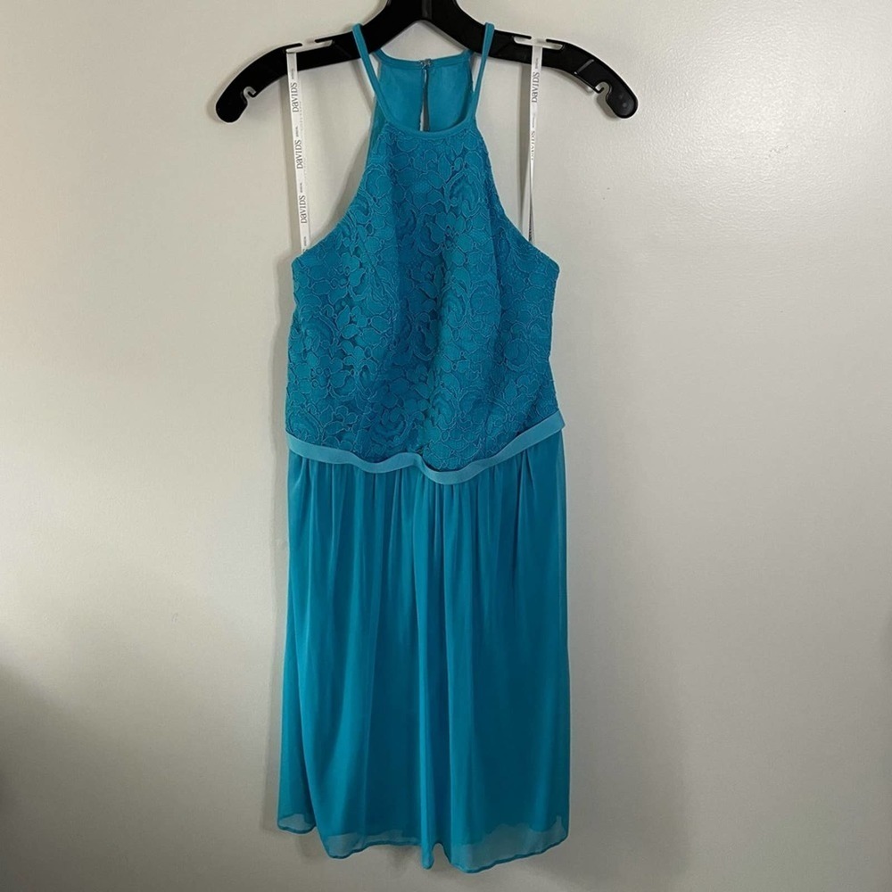 David's Bridal Open-Back Lace Bridesmaid Dress